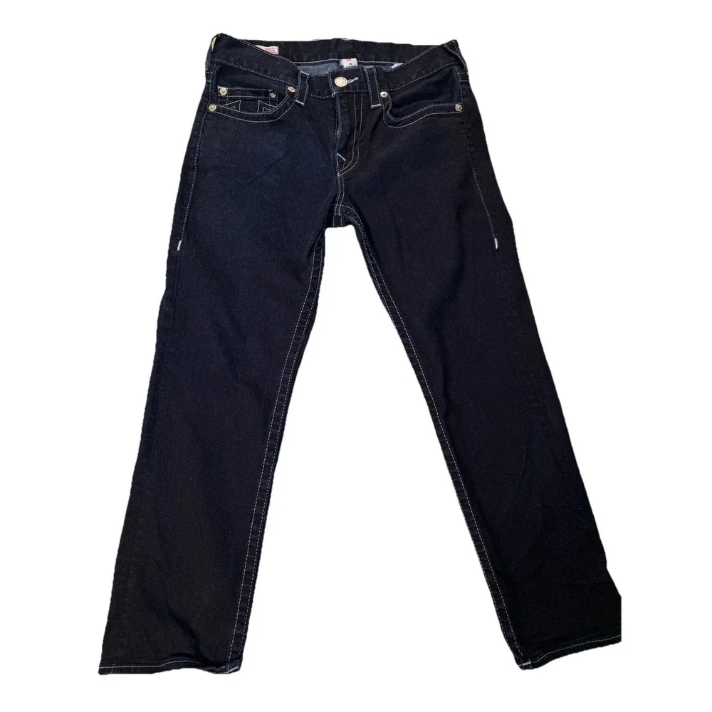 True Religion Genon Relaxed Fit Dark Wash Jeans size 32x27